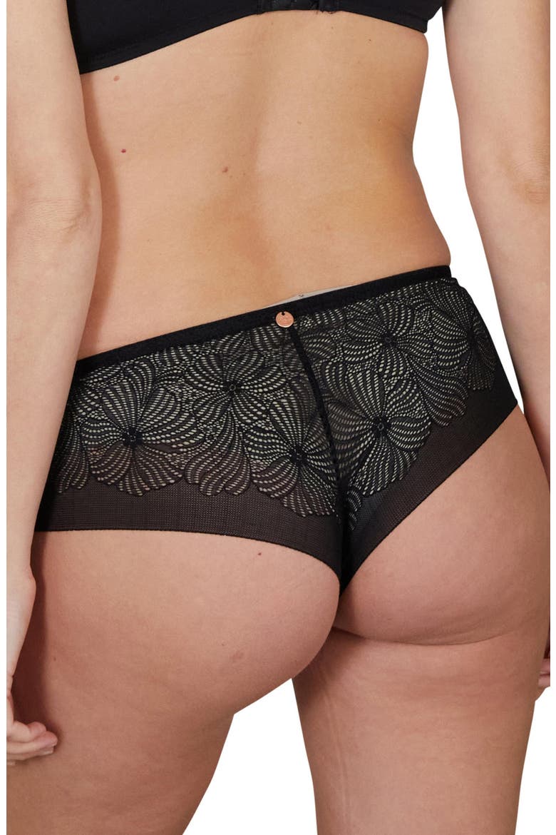 Dahlia maternity shorts, Alternate, color, BLACK
