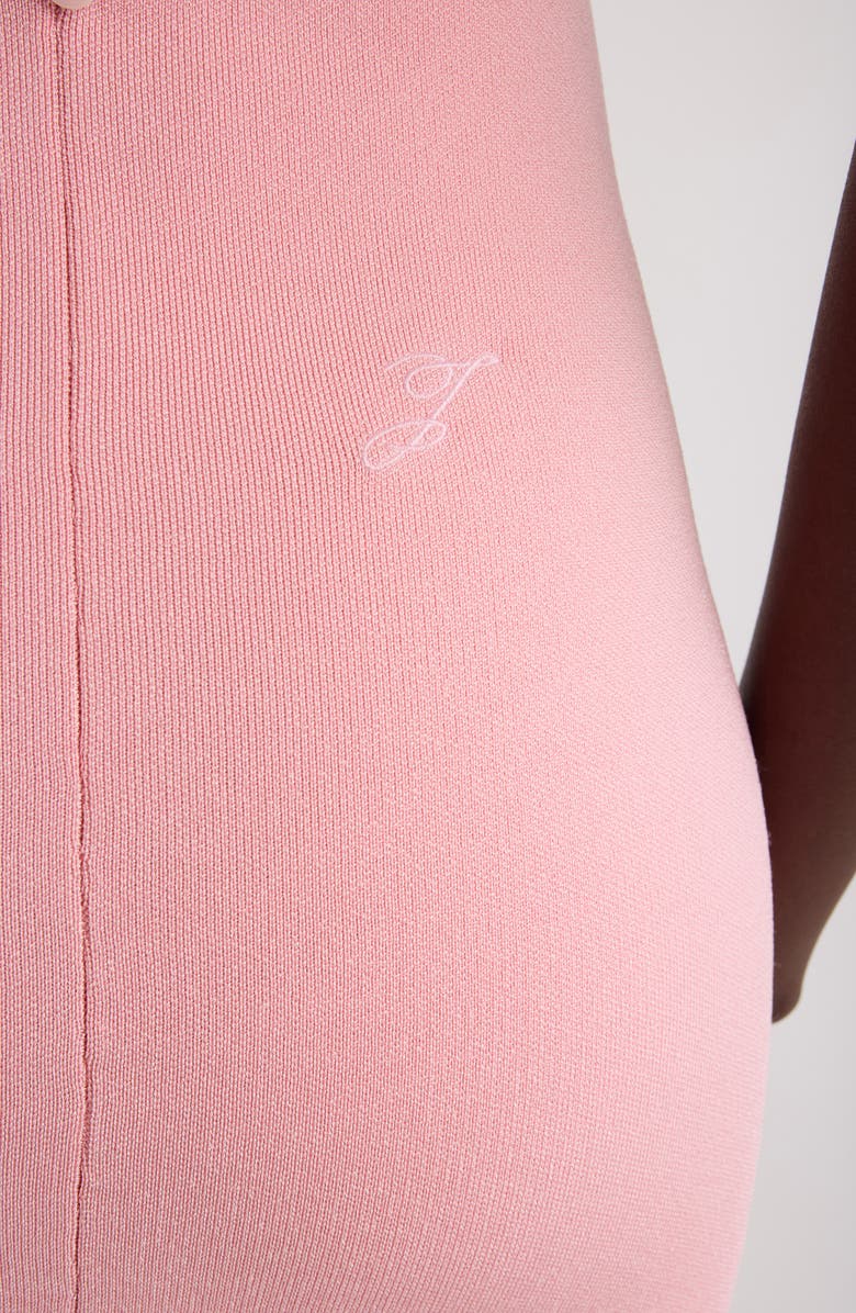 Jacquemus La Robe Maille Sera Strapless Midi Dress, Alternate, color, Light Pink