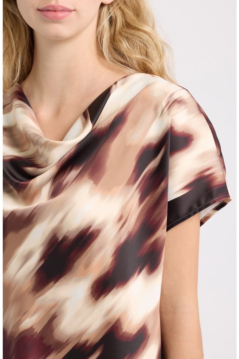 Cowl Neck Bateau Top, Alternate, color, WHITE DOVE MULTI