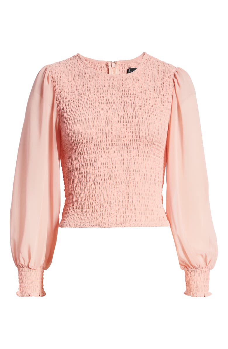 1.STATE Smocked Cuff Top, Alternate, color, Pink