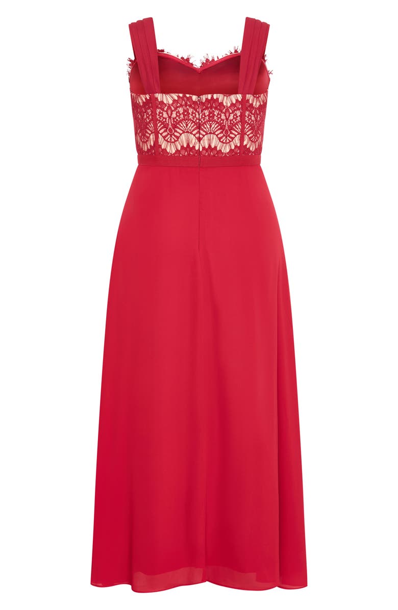 City Chic Sweet Evie Dress, Alternate, color, Red