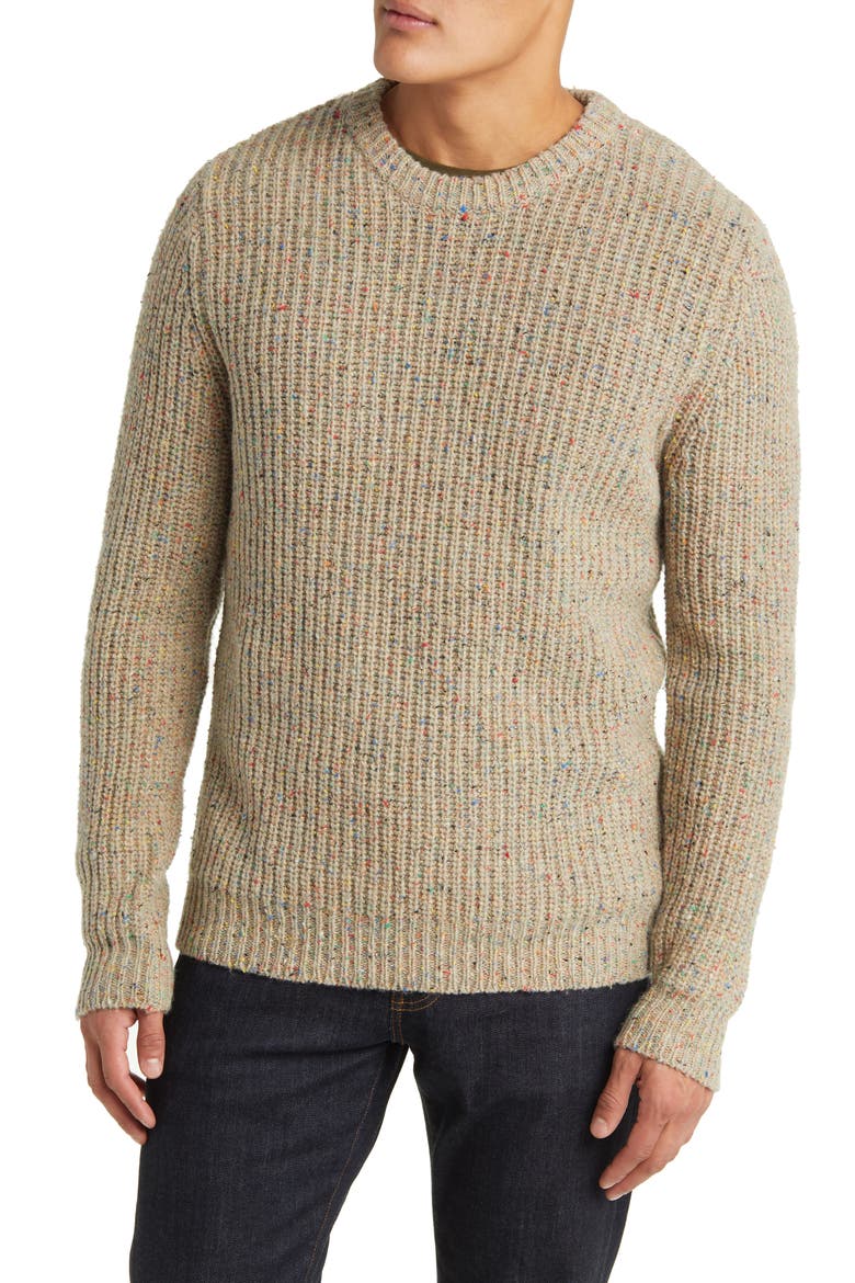Donegal Wool Blend Sweater, Main, color, TAN