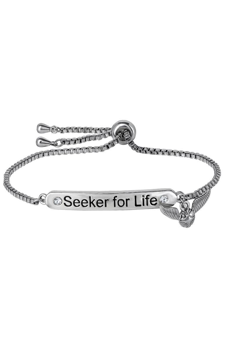 Golden Snitch Bracelet for Women Official License, Adjustable, Main, color, Metallic Silver