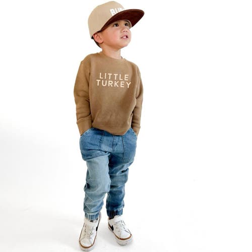 Sweet Wink Little Turkey Thanksgiving Sweatshirt In Brown
