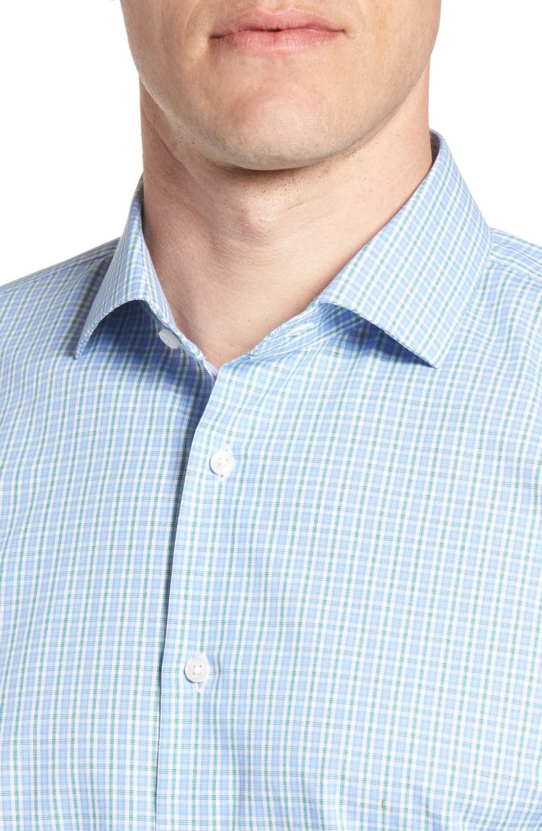 1901 Trim Fit Plaid Dress Shirt, Alternate, color, 