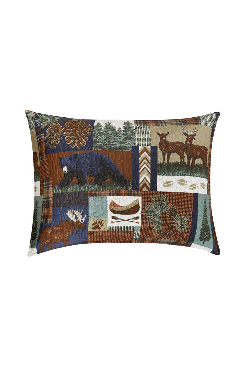 Rutherford Breeze Rustic Lodge Cotton Quilt  - Reversible and Machine Washable, Alternate, color, Blue