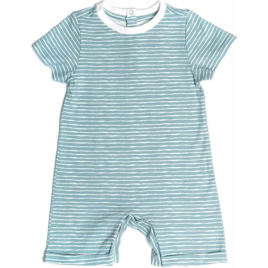 Norani Baby Organic Romper in Green Stripes  product