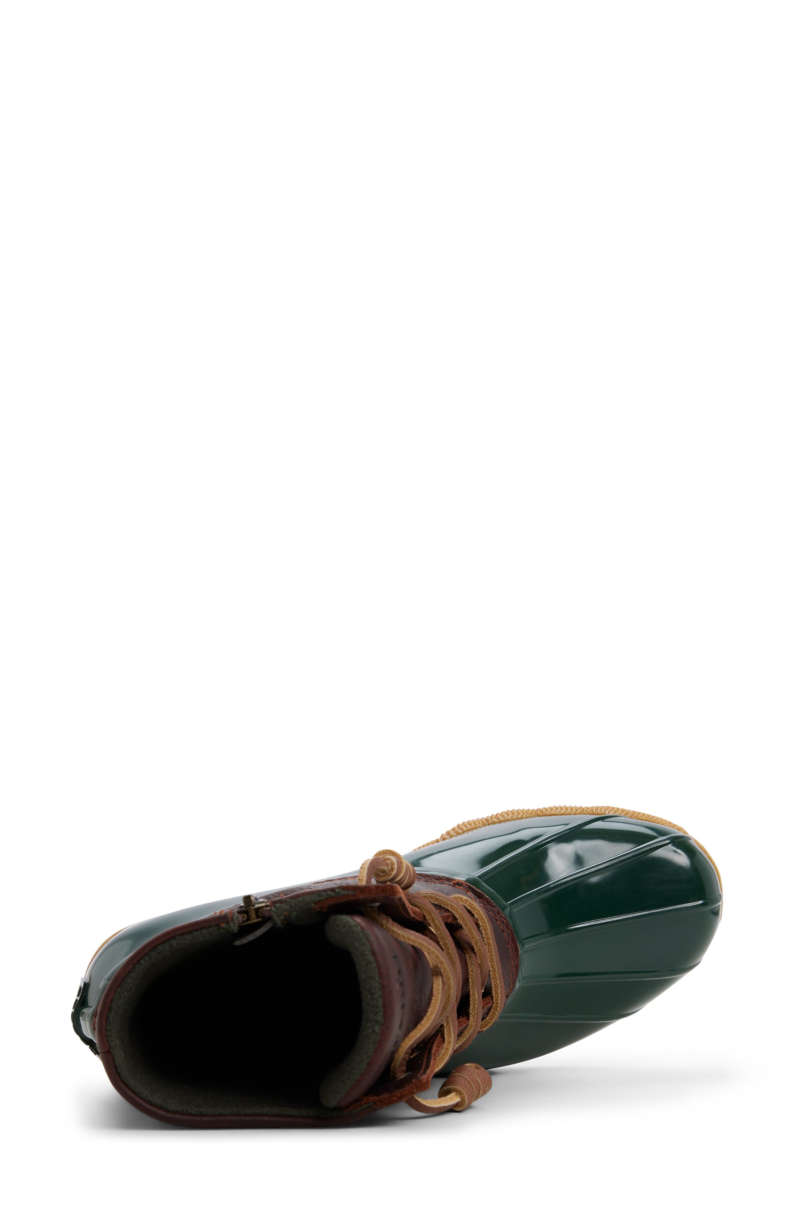 Saltwater Duck Boot, Alternate, color, GREEN/ BROWN