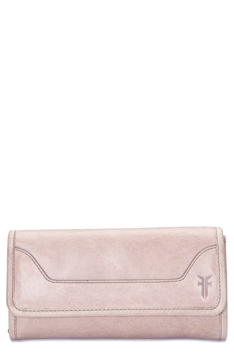 Frye Melissa Leather Wallet, Main, color, Mushroom