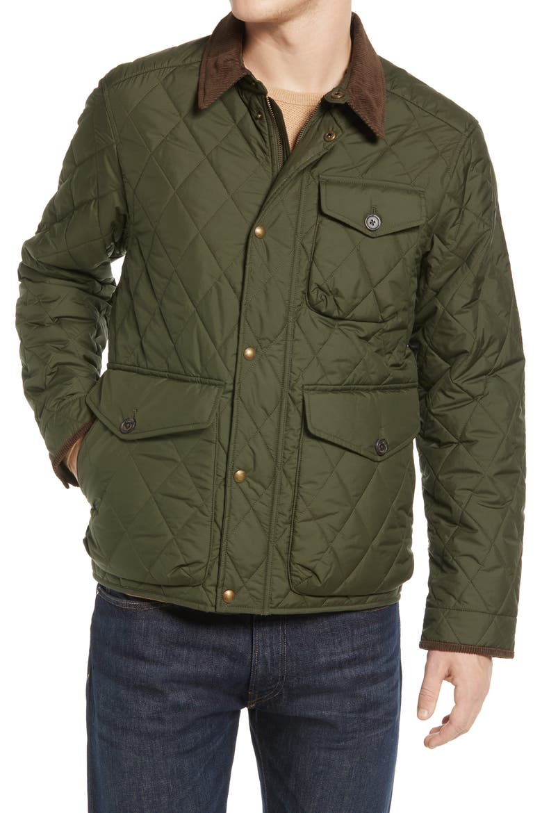 The Beaton Quilted Water-Repellent Shirt Jacket, Alternate, color, COMPANY OLIVE