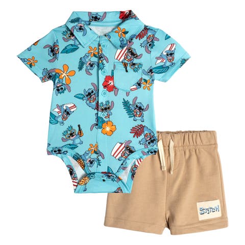 Lilo & Stitch Baby Boys' 2-Piece Bodysuit and Shorts Set (Baby)