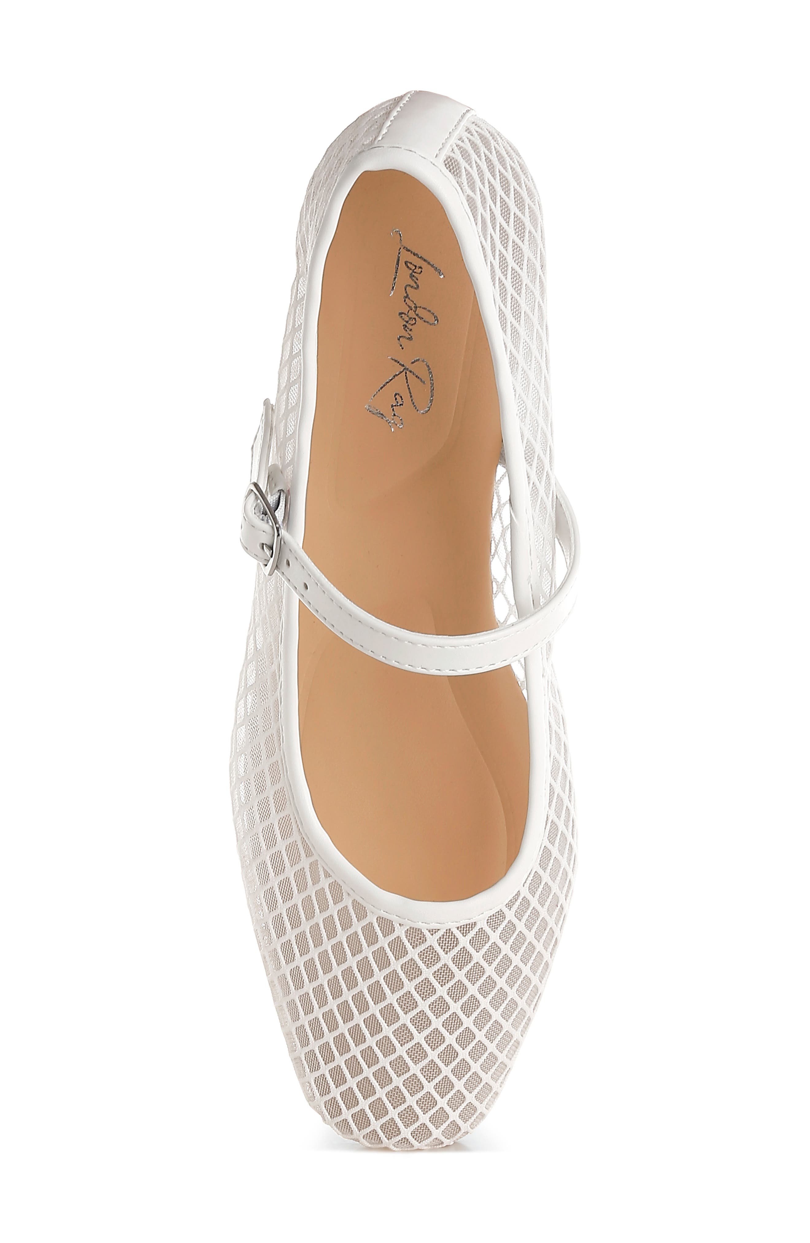 LONDON RAG Averona Mary Jane Flat, Alternate, color, White