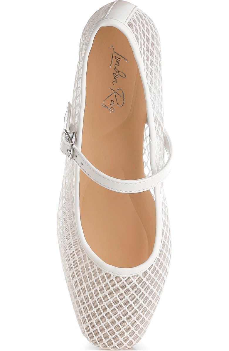LONDON RAG Averona Mary Jane Flat, Alternate, color, White