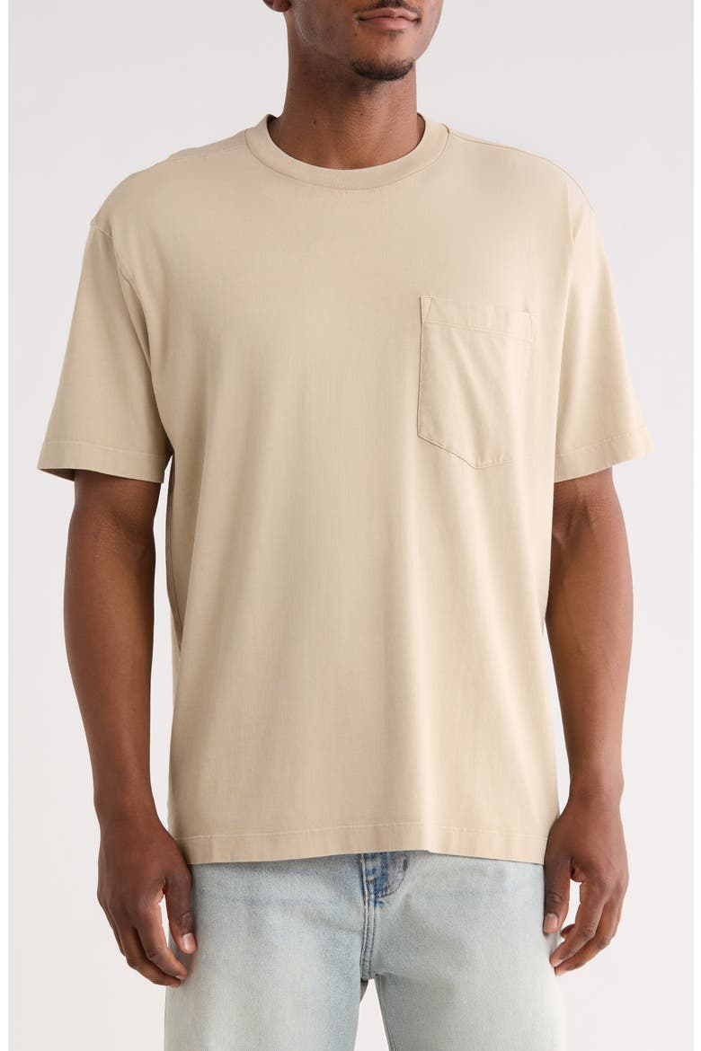 Acid Wash Pocket T-Shirt, Main, color, TAN NANTUCKET