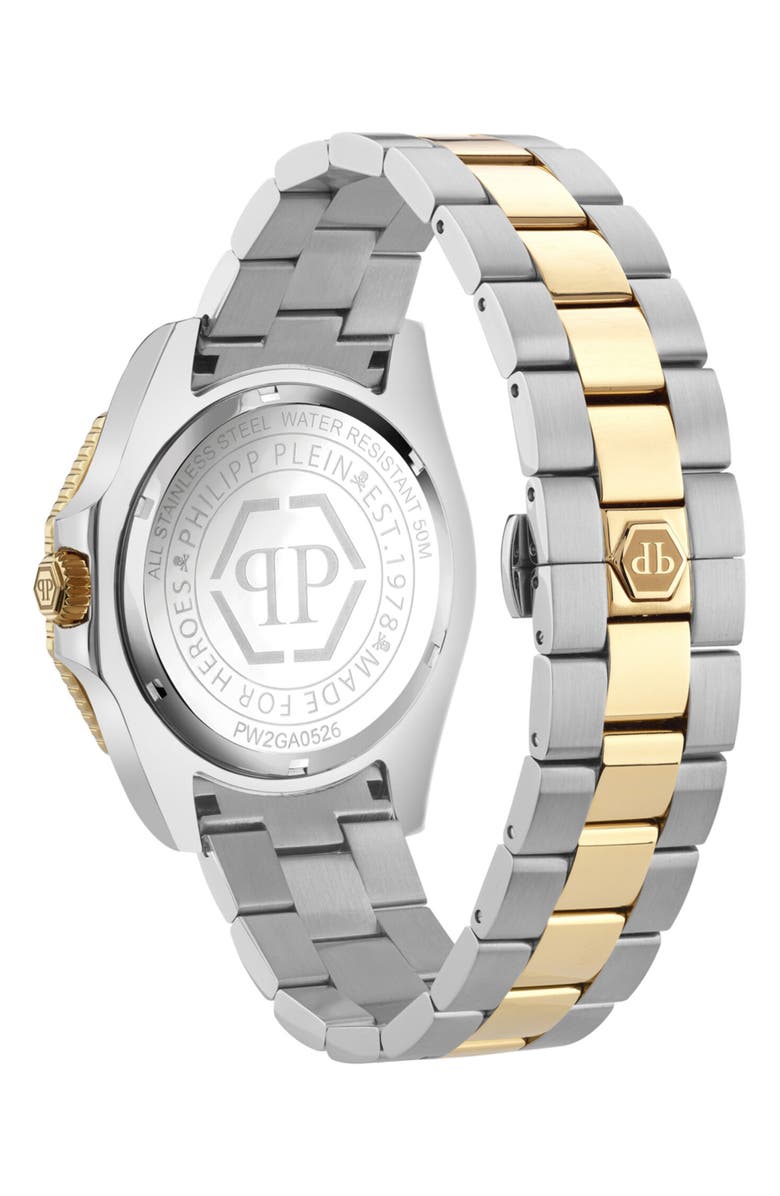 PHILIPP PLEIN Aquastorm Two-Tone Bracelet Watch, 44mm, Alternate, color, Green/ Two Tone