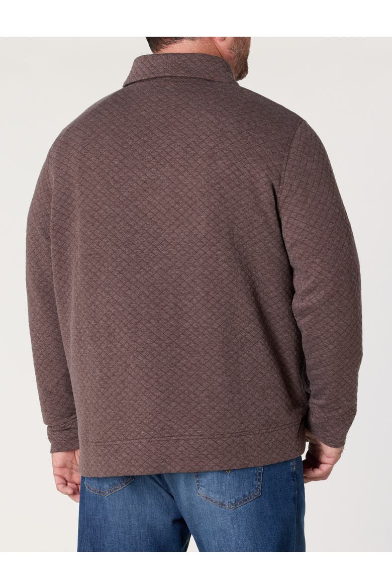 Big & Tall Quilted Sweatshirt, Alternate, color, BROWN