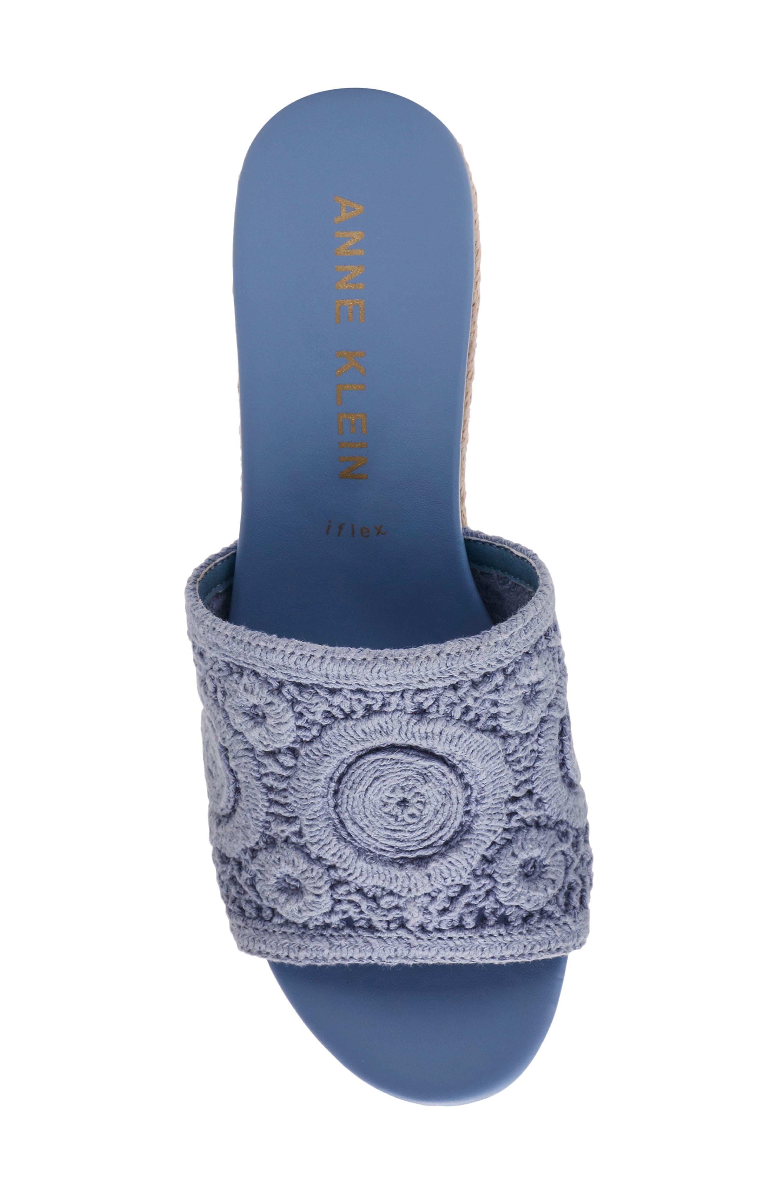 Effy Espadrille Slide Sandal, Alternate, color, BLUE CROCHET