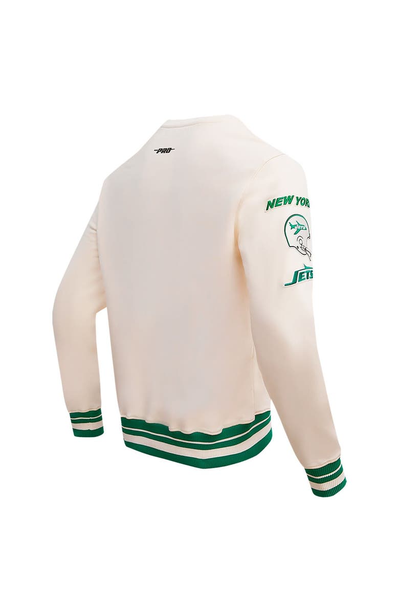 PRO STANDARD Men's Pro Standard Cream New York Jets Retro Classics Fleece Pullover Sweatshirt, Alternate, color, Cream