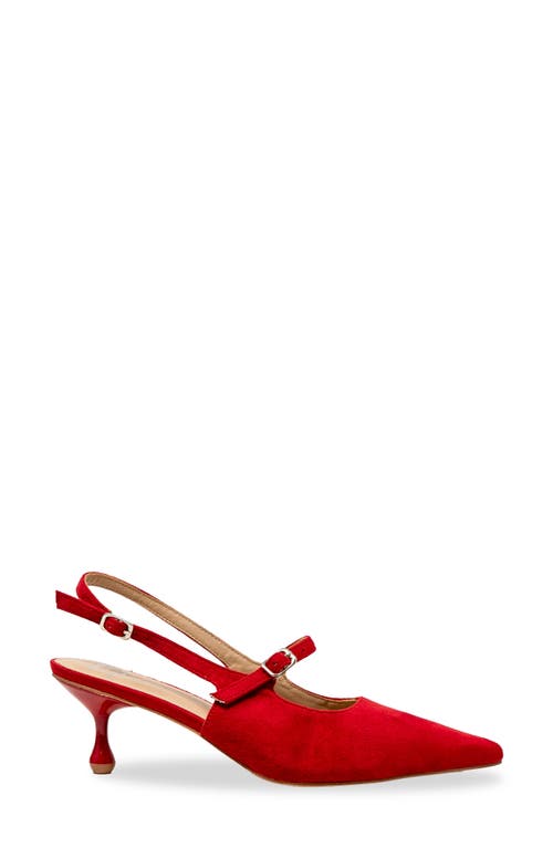 Chase & Chloe Chase And Chloe Arima Slingback Pump In Red