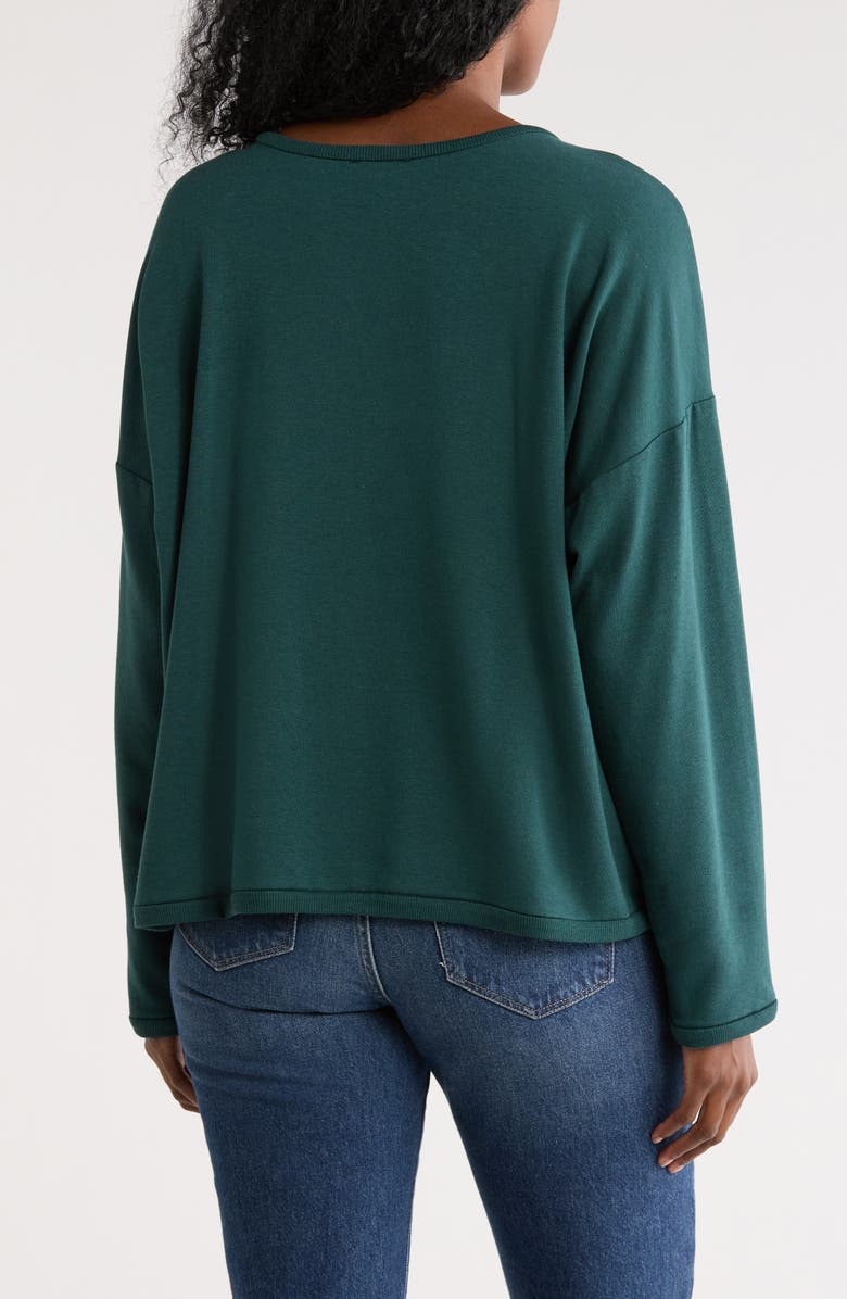 Eileen Fisher Boxy Terry Top, Alternate, color, Pine