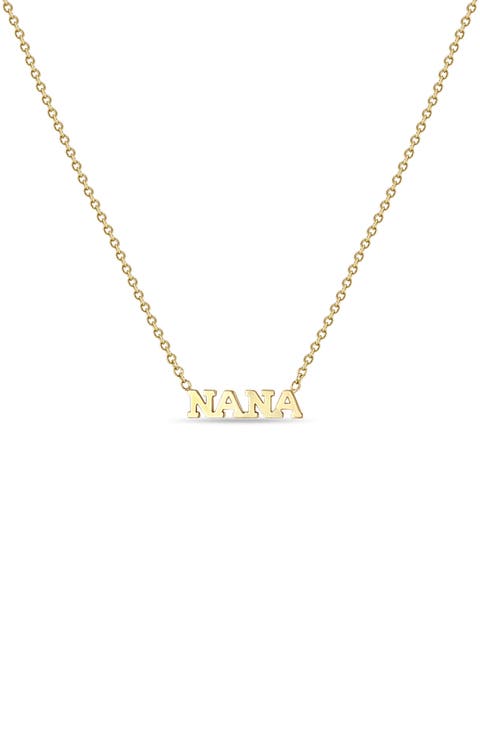 Tiny Letters Nana Pendant Necklace