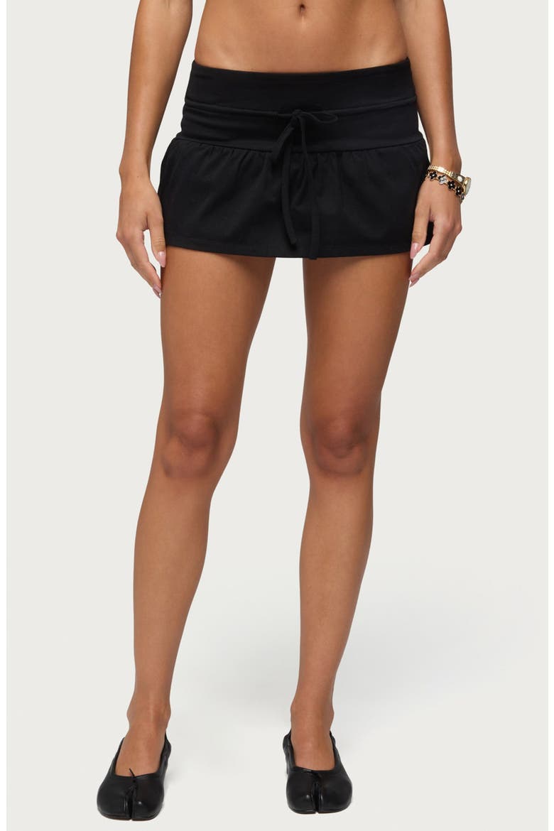 Yelena Tiered Miniskort, Main, color, BLACK