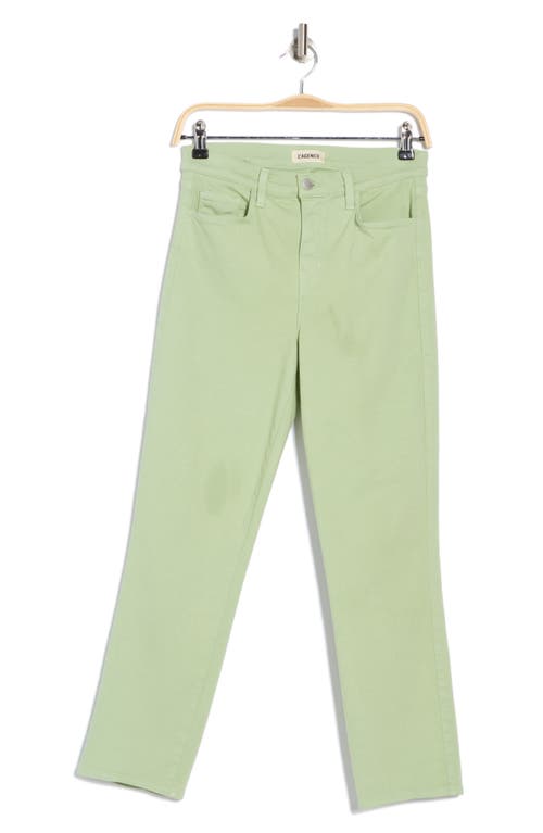 L Agence L'agence Alexia High Waist Crop Straight Leg Cigarette Jeans In Laurel Green