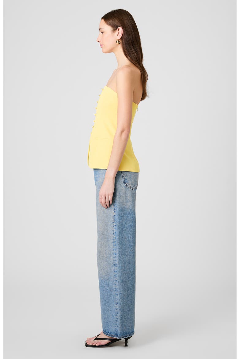 Harry Strapless Top, Alternate, color, DAISY YELLOW