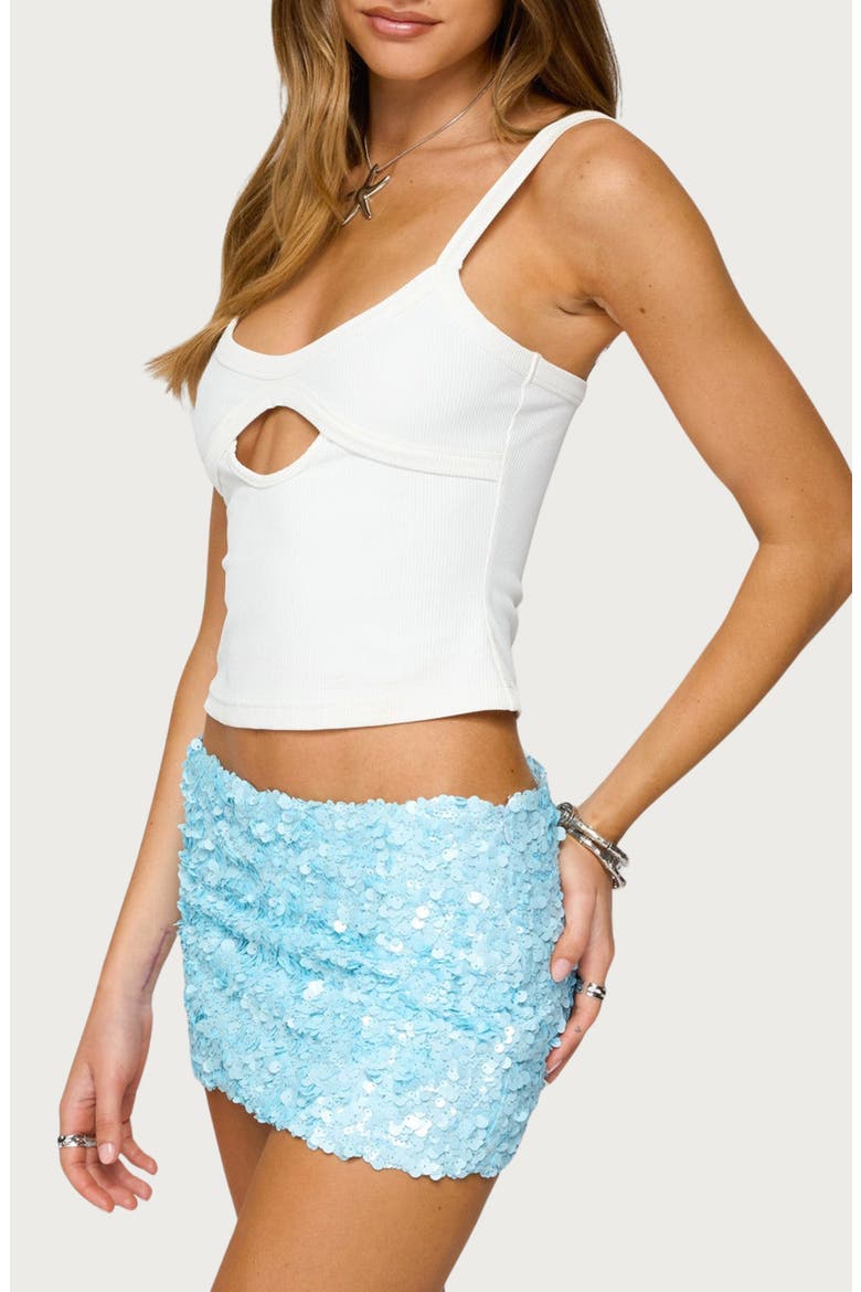 Karin Cutout Crop Tank, Alternate, color, WHITE
