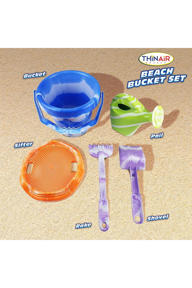 Beach Bucket 5 Piece Set, Alternate, color, Multicolored