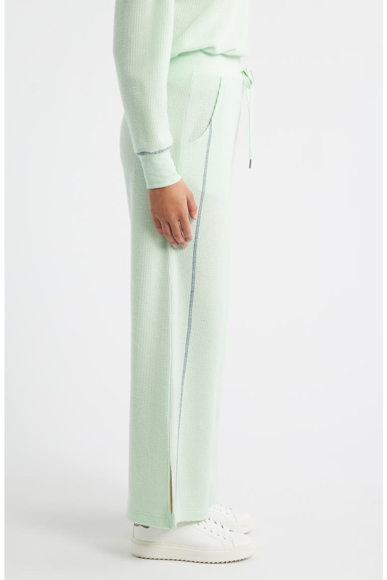 Contrast Stitch Waffle Knit Lounge Pants, Alternate, color, MINT