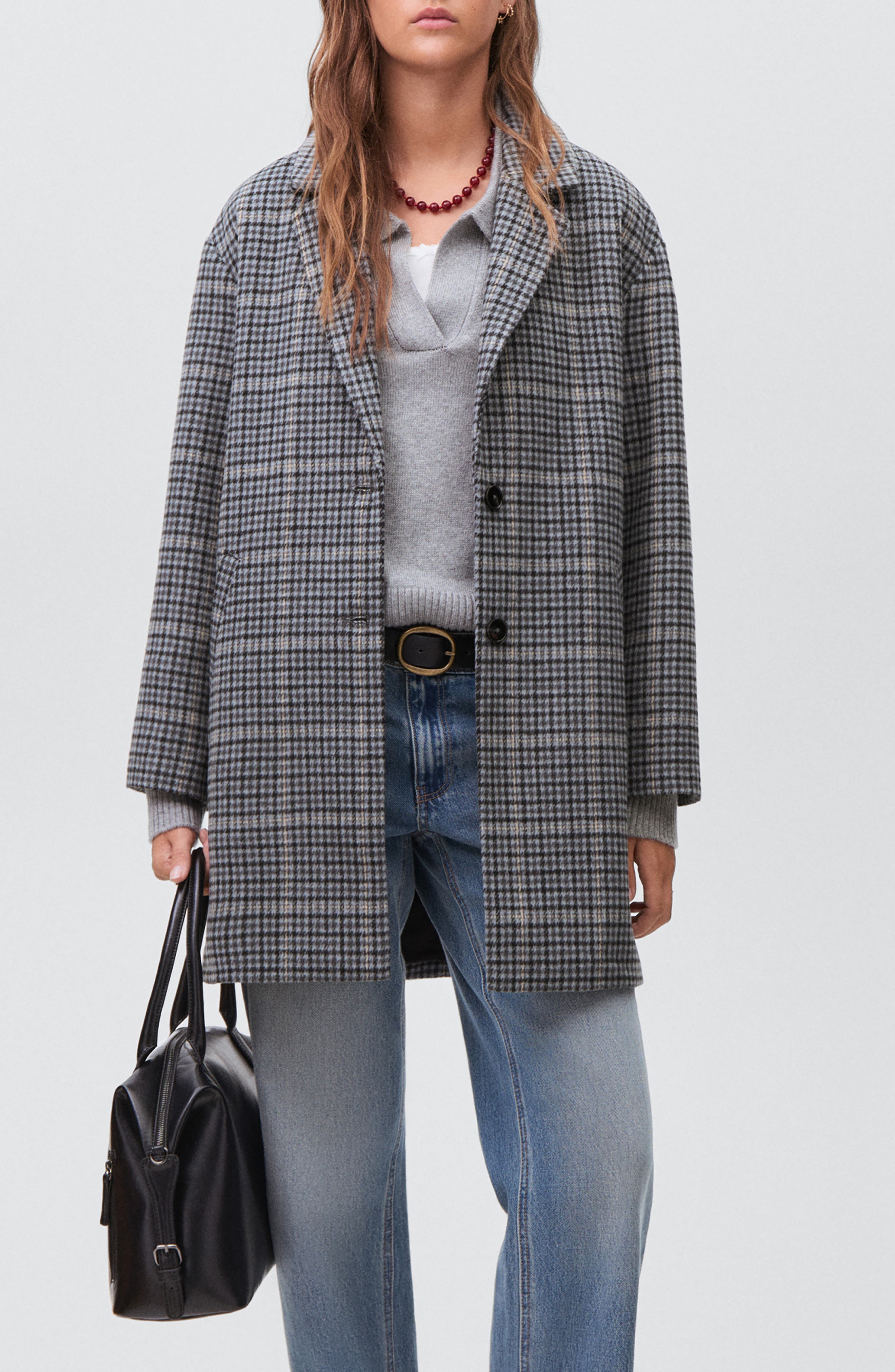 Check Longline Coat