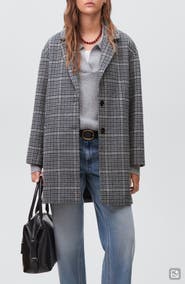 MANGO TEEN Check Longline Coat