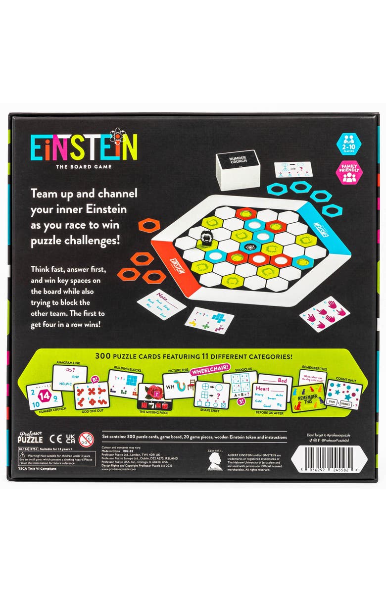 Professor Puzzle Einstein Board Game Fast Puzzle Race, Brain Teasers, 4+, Alternate, color, Multicolored