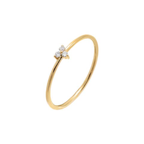Diamond Trio Cluster Ring 14K