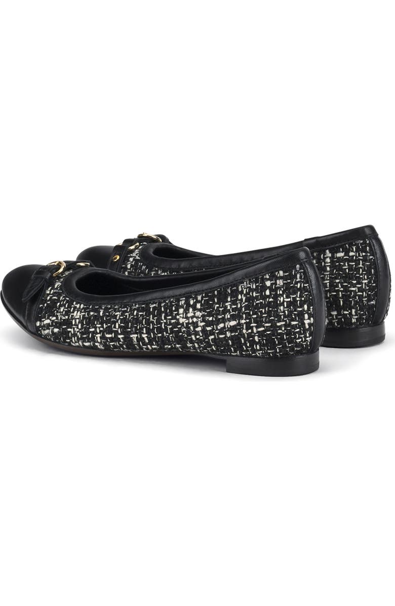 AGL Mae Cap Toe Tweed Ballet Flat, Alternate, color, Nero-Nero-Nero-Nero