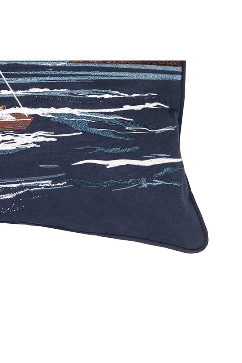 Safe Harbor Sailing Lumbar Pillow, Alternate, color, Blue