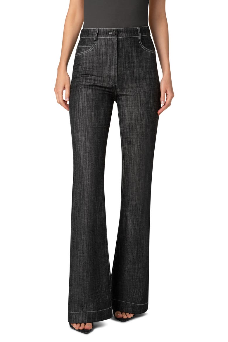 Courtney Tailored Bootcut Jeans, Main, color, BLACK DENIM