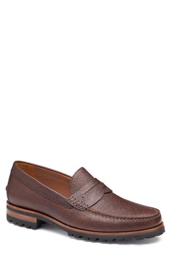 Johnston & Murphy Collection Baldwin Lug Penny Loafer In Brown