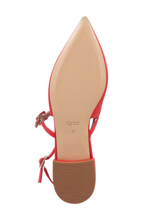 Bruno Magli Martina Slingback Mary Jane Pointed Toe Flat In Red