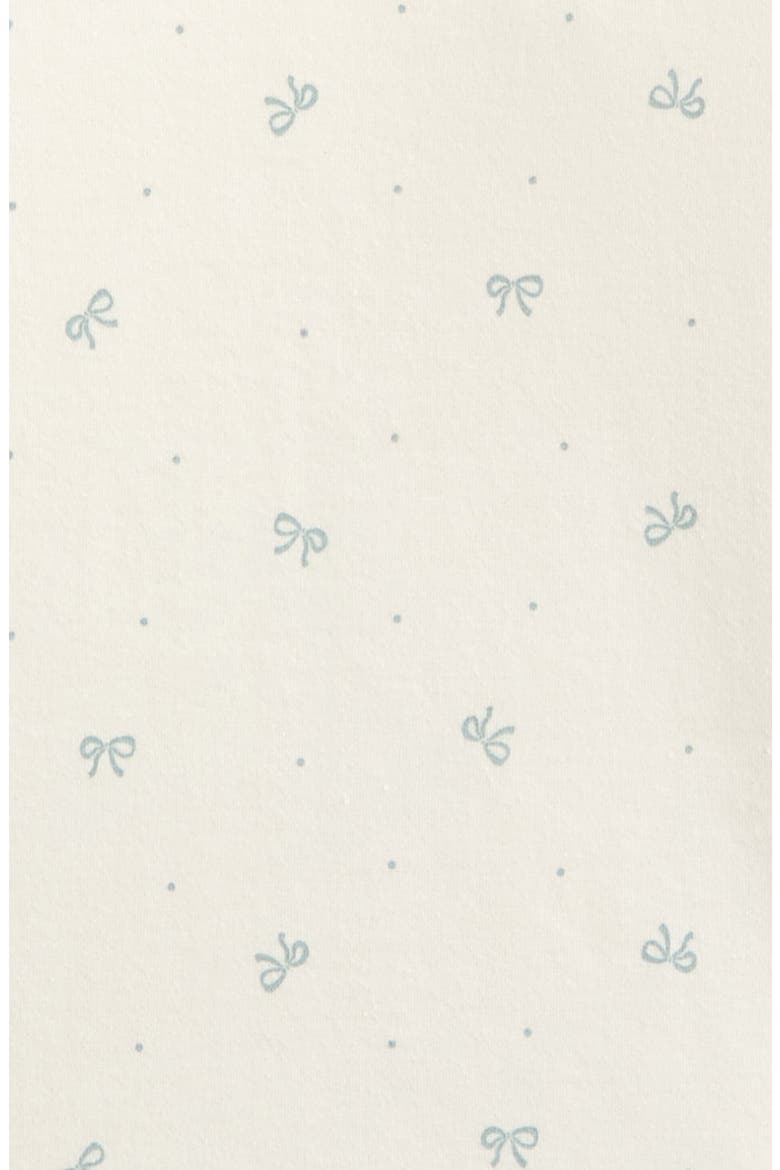 Kids' Lace Trim Top, Alternate, color, IVORY TEAL DOTTY BOWS