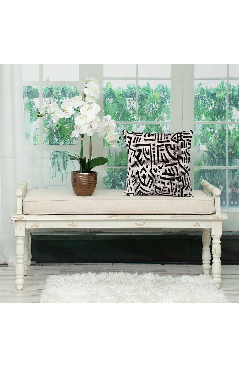 PARKLAND COLLECTION Azar Transitional White Throw Pillow, Alternate, color, White