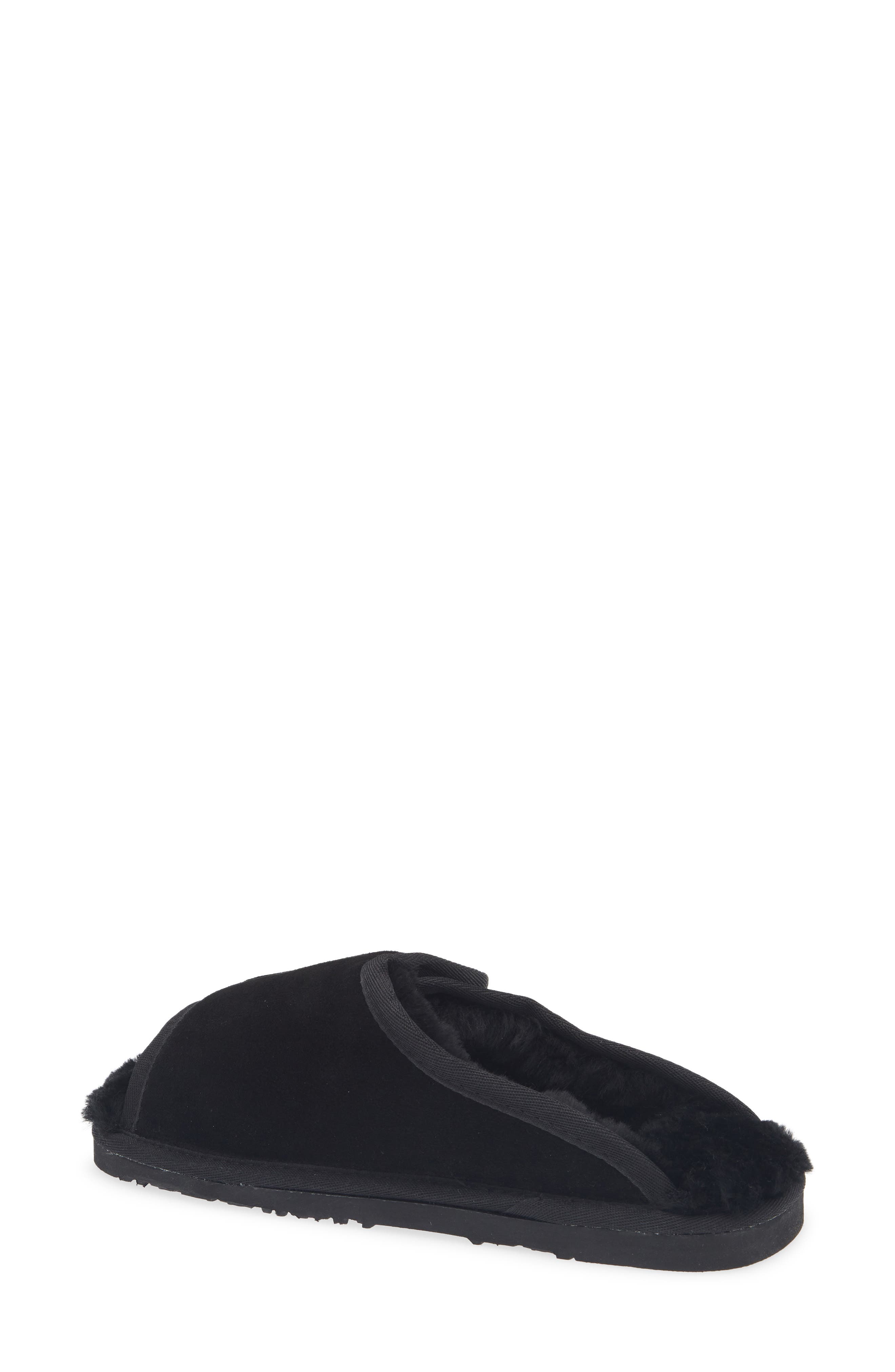 Ladies Wrap Slipper, Alternate, color, BLACK