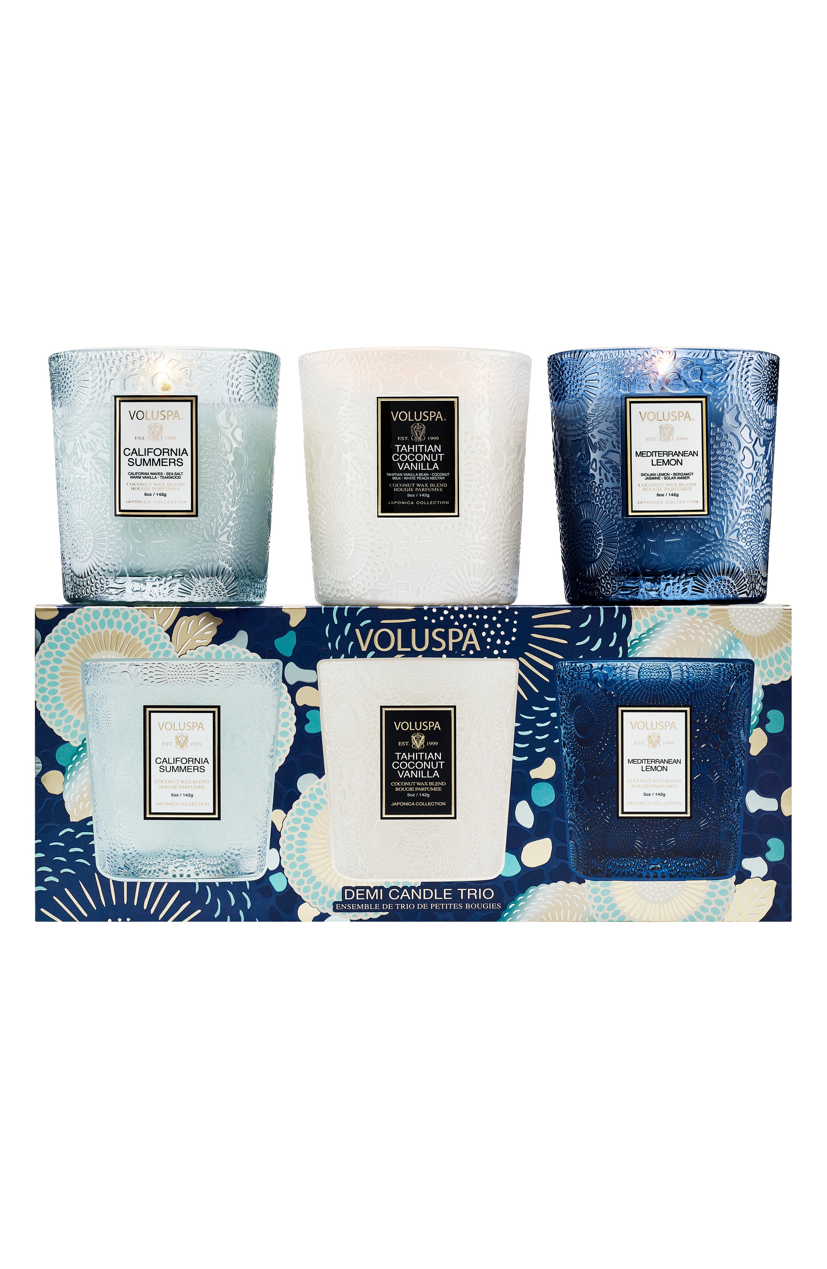 Voluspa Coastal Getaway Demi Candle Trio