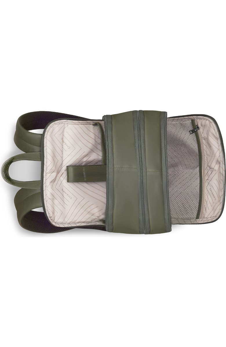 CHAMPS Onyx Leather Backpack, Alternate, color, Khaki