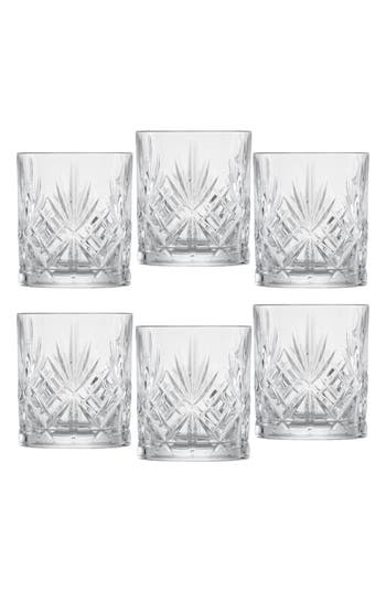 Schott Zwiesel Show And Stage Set Of 6 Double Old Fashioned Glasses In Transparent