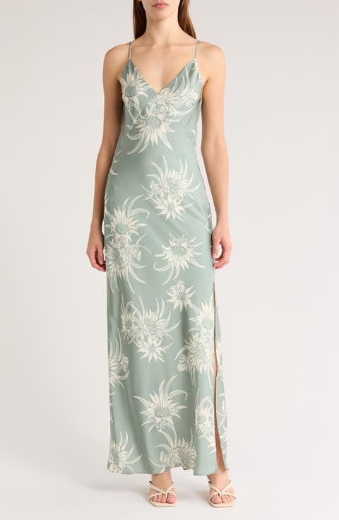 Rissa Floral Satin Slipdress