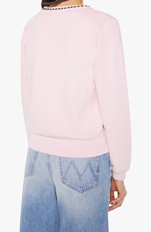Mother The Camper Stud Sweatshirt In Pink