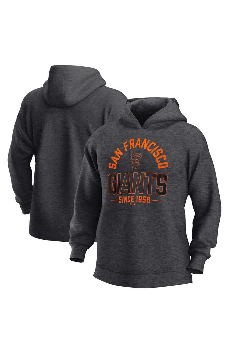 FANATICS Men's Fanatics  Heather Charcoal San Francisco Giants Fleece Pullover Hoodie, Main, color, 