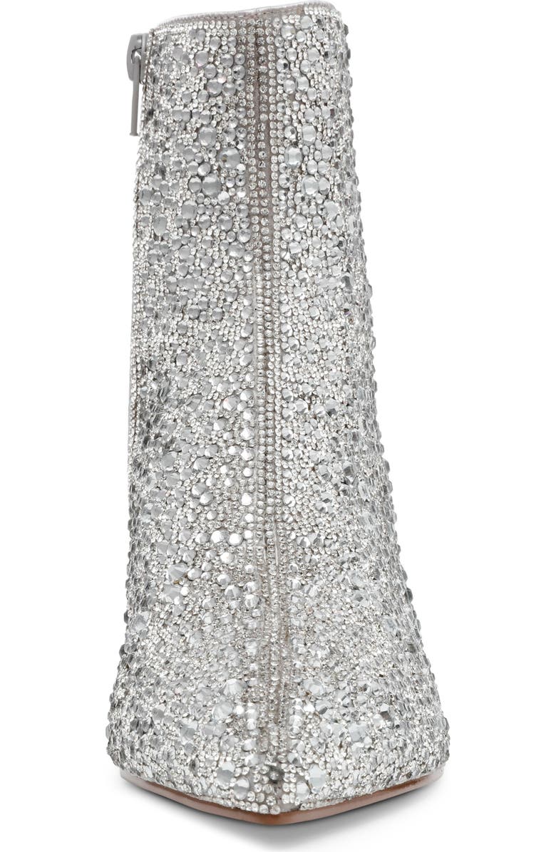 Betsey Johnson Ash Embellished Pointed Toe Kitten Heel Bootie, Alternate, color,